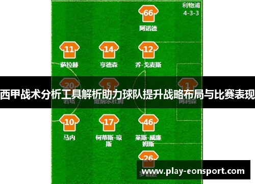 西甲战术分析工具解析助力球队提升战略布局与比赛表现